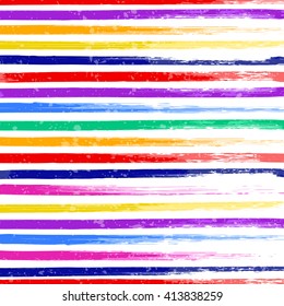 Abstract colorful lines pattern on white background vector illustration. Abstract brush stroke background