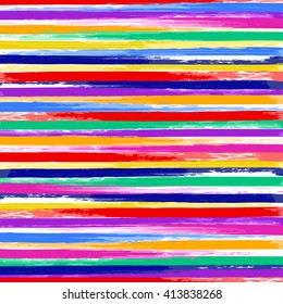 Abstract colorful lines pattern on white background vector illustration. Abstract brush stroke background