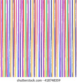 Abstract colorful lines pattern on white background vector illustration. Abstract brush stroke background
