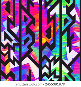 Abstrakte bunte Linien. Nahtloses Muster