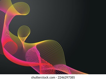 Abstract colorful lines Technology Background. Abstract luxury background. Template of modern future