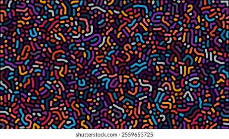 ABSTRACT COLORFUL LINES TURING PATTERN ROUGH DESIGN REACTION DIFFUSION BACKGROUND VECTOR GOOD FOR WALLPAPER, COVER,POSTER 