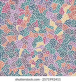 ABSTRACT COLORFUL LINES TURING PATTERN ROUGH DESIGN REACTION DIFFUSION BACKGROUND VECTOR GOOD FOR WALLPAPER, COVER,POSTER 