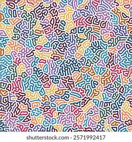 ABSTRACT COLORFUL LINES TURING PATTERN ROUGH DESIGN REACTION DIFFUSION BACKGROUND VECTOR GOOD FOR WALLPAPER, COVER,POSTER 