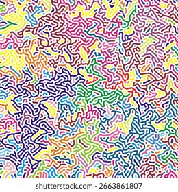 ABSTRACT COLORFUL LINES TURING PATTERN ROUGH DESIGN REACTION DIFFUSION BACKGROUND VECTOR GOOD FOR WALLPAPER, COVER,POSTER 