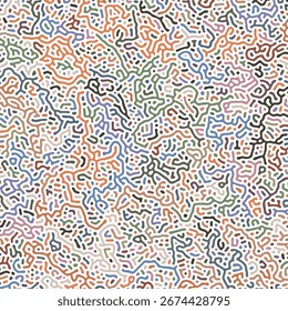 ABSTRACT COLORFUL LINES TURING PATTERN ROUGH DESIGN REACTION DIFFUSION BACKGROUND VECTOR GOOD FOR WALLPAPER, COVER,POSTER 