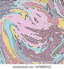 ABSTRACTAS LÍNEAS DE COLORES PATRÓN DE TURING DISEÑO ÁSPERO REACCIÓN DIFUSIÓN DE FONDO VECTOR BUENO PARA EL FONDO DE PANTALLA, CUBIERTA, CARTEL 