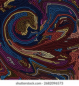 ABSTRACTAS LÍNEAS DE COLORES PATRÓN DE TURING DISEÑO ÁSPERO REACCIÓN DIFUSIÓN DE FONDO VECTOR BUENO PARA EL FONDO DE PANTALLA, CUBIERTA, CARTEL 
