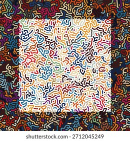 ABSTRACT COLORFUL LINES TURING PATTERN ROUGH DESIGN REACTION DIFFUSION BACKGROUND VECTOR GOOD FOR WALLPAPER, COVER,POSTER 
