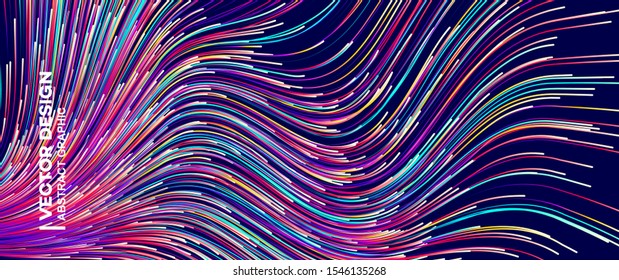 Abstract colorful lines vector background, stylish color background illustration