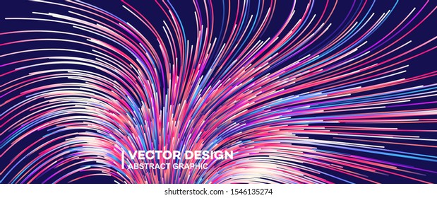 Abstract colorful lines vector background, stylish color background illustration