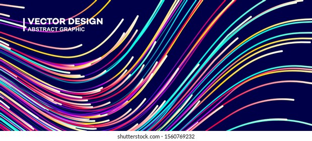Abstract colorful lines vector background, stylish color background illustration	
