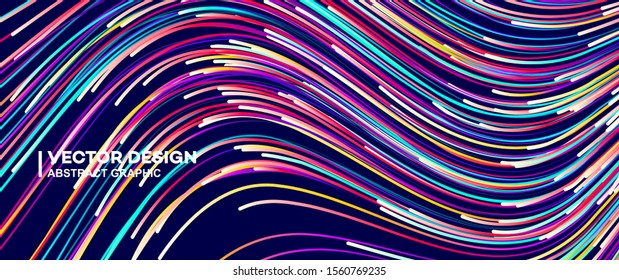 Abstrato colorido linhas vetor fundo, ilustração de fundo de cor elegante	
