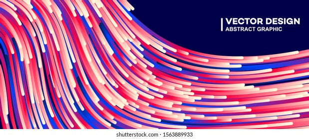 Abstract colorful lines vector background, stylish color background illustration	
