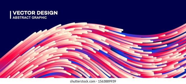 Abstract colorful lines vector background, stylish color background illustration	
