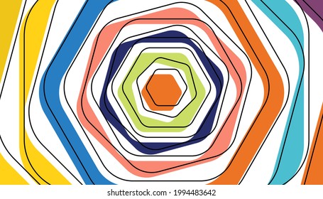 Abstract colorful lines vector background