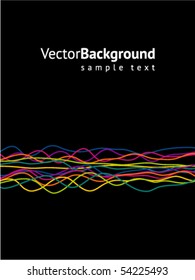 Abstract colorful lines vector background