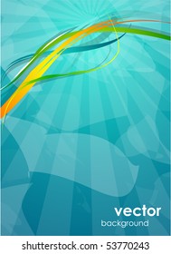 Abstract colorful lines. Vector cartoon background