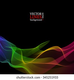 Abstract colorful lines. Vector illustration for your design templates.