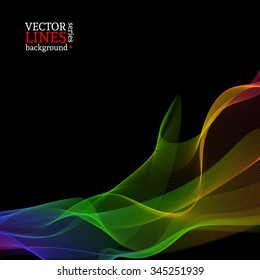 Abstract colorful lines. Vector illustration for your design templates.