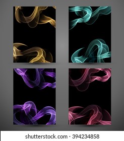 Abstract colorful lines. Vector illustration for your design templates.