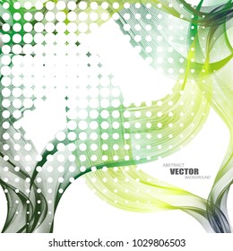 Abstract colorful lines, wavy background. Vector technology. ESP 10.