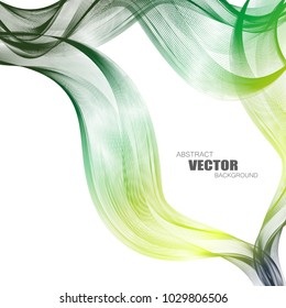 Abstract colorful lines, wavy background. Vector technology. ESP 10.