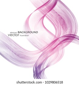 Abstract colorful lines, wavy background. Vector technology. ESP 10.