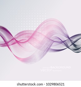 Abstract colorful lines, wavy background. Vector technology. ESP 10.