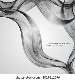 Abstract colorful lines, wavy background. Vector technology. ESP 10.