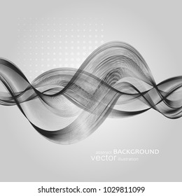 Abstract colorful lines, wavy background. Vector technology. ESP 10.