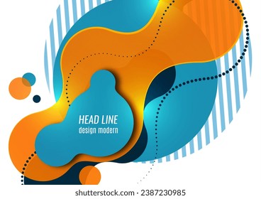 Resumen de fondo líquido colorido. Composición dinámica de figuras sobre fondo blanco. Ilustración del vector