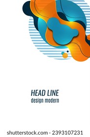 Resumen de fondo líquido colorido. Composición dinámica de figuras sobre fondo blanco. Ilustración del vector