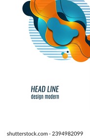 Abstract colorful liquid background. Dynamic composition of figures on a white background. Vector illustration