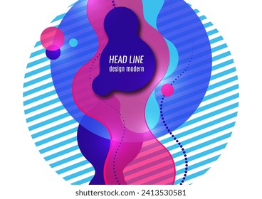 Resumen de fondo líquido colorido. Composición dinámica de figuras sobre fondo blanco. Ilustración del vector