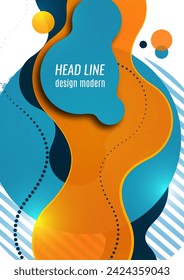 Abstract colorful liquid background. Dynamic composition of figures on a white background. Vector illustration
