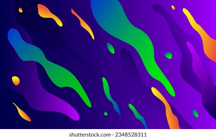 Abstract colorful liquid background. Fluid shapes composition. Vector illustration