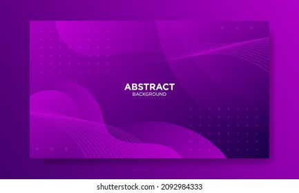 Abstract Colorful Liquid Background. Modern Background Design. Gradient Color. Purple Dynamic Waves. Fluid Shapes Composition. Fit For Website, Banners, Wallpapers, Brochure, Posters