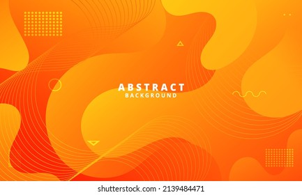 Resumen Fondo líquido colorido. Diseño de fondo moderno. color de gradiente. Ondas dinámicas anaranjadas. Composición de formas fluidas. Apto para sitio web, carteles, fondos de pantalla, folletos, carteles