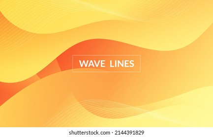 Abstrakter, bunter, flüssiger Hintergrund. Modernes Hintergrunddesign. Farbverlauf-Farbe. Orangefarbene dynamische Wellen. Zusammensetzung der flüssigen Formen. Website, Banner, Bildschirmhintergründe, Broschüren, Poster