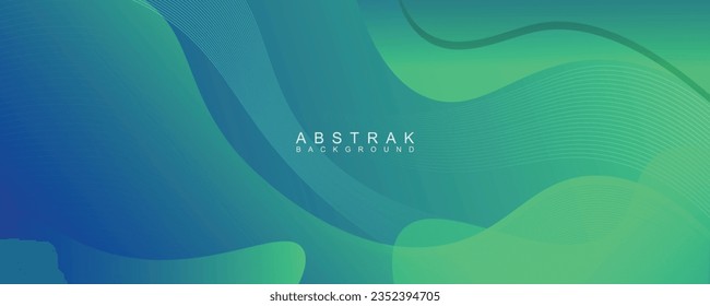 abstract colorful liquid background. modern background design. gradient color. green dynamic waves.