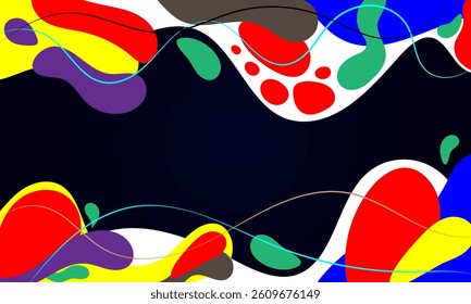abstract colorful liquid background for poster banner sale event Celebration Social Media Post Template. Able to use for mobile apps, banners design, web or internet ads