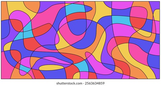 Abstract colorful liquid background. Vector illustration. Wavy pattern. Liquid texture for cover design