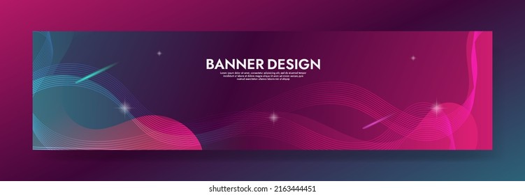 Abstract Colorful liquid Banner Template. Modern background design. gradient color. Violet Dynamic Waves. Fluid shapes composition. Fit for banners
