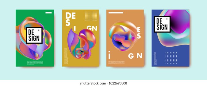 Liquid Color Covers Set Fluid Shapes Stock Vector (Royalty Free) 629398316