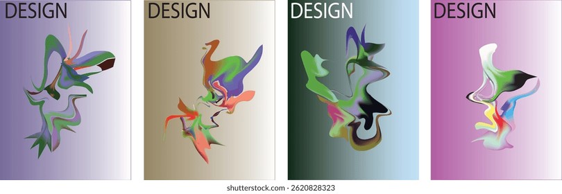 Abstract colorful liquid and curvy colors background for poster colorful. Vector banner poster template .eps 10