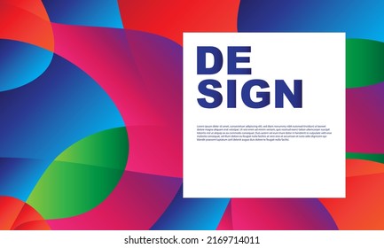 Abstract colorful liquid and curvy geometric background for banner. Vector illustration.