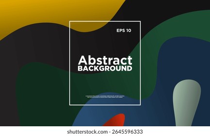 Abstract colorful liquid and curvy geometric background for banner. Vector illustration.