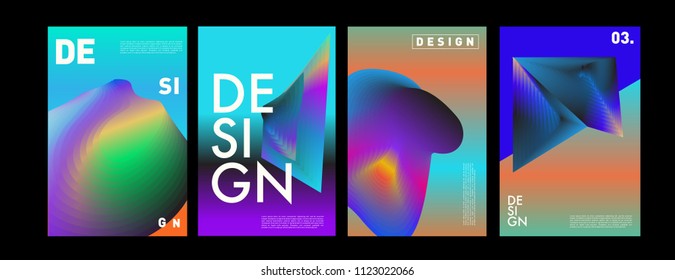 Abstract colorful liquid and fluid colors background for poster design. Blue, yellow, red, orange, pink and green. Vector banner poster template in Eps10.