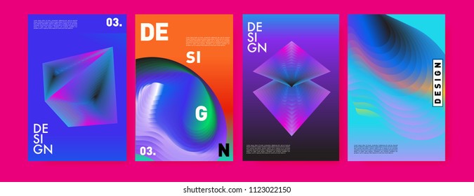 Abstract colorful liquid and fluid colors background for poster design. Blue, yellow, red, orange, pink and green. Vector banner poster template in Eps10.